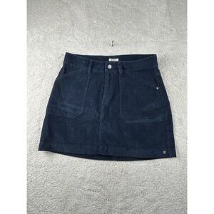 Roxy‎ Women Navy Blue Corduroy Mini Skirt Size Medium 30"